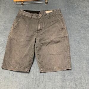 Volcom True To This Chino Shorts Mens 30 Faded Gray Flat Front Zip Fly Outdoor